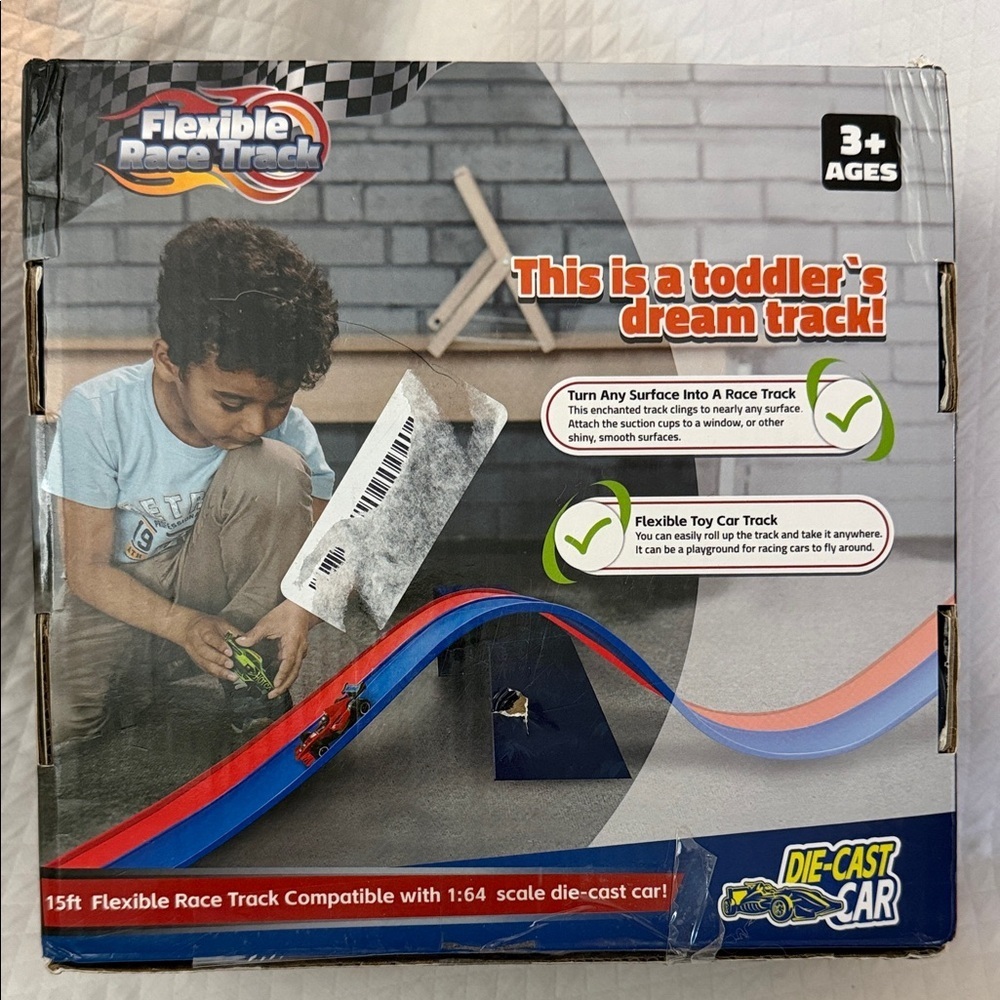 Blu Track Classic 15ft Flexible Race Track - Hot Wheels Compatible - New